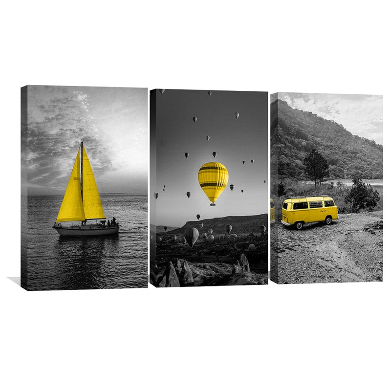 Adventure Yellow Canvas