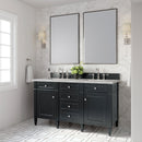 James Martin Brittany 60" Double Bathroom Vanity, Black Onyx