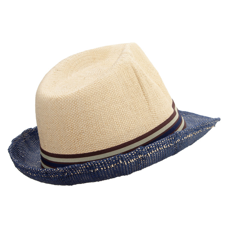 Men's Multi-Striped Ribbon Fedora Hat