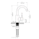 Modern Bathroom Faucet Single Hole Single Handle