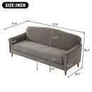 Loveseat Sofa With Rolled Arm For Living Room - Brown by HouseOfZazla