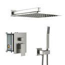 Dual Shower Head 10" Wall Mounted Square Shower System by HouseOfZazla