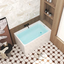 Freestanding Bathtub With Drain, Rectangular Shape by HouseOfZazla