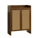 Rattan Shoe Cabinet with Doors, 6-Tier Storage Organizer