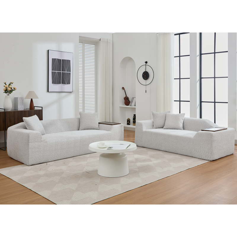 2 Piece Boucle Cloud Sofa Set, photo 5 of 10