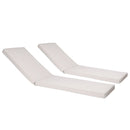 2PCS Set Outdoor Lounge Chair Cushion Replacement Patio Funiture Seat Cushion Chaise Lounge Cushion-Beige