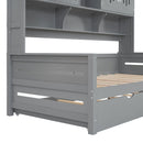 Daybed With All-In-One Cabinet And Shelf