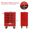 Rolling Metal Tool Chest With Drawers, Steel Storage Cabinet With Ball Bearing Slides by HouseOfZazla