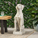 MGO Outdoor Dog Statue, Antique White by HouseOfZazla