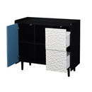 Modern Sideboard Buffet Cabinet With Doors And Unique Panel Styling by HouseOfZazla