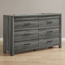 Denver - 6 Drawer Dresser - Gray by HouseOfZazla