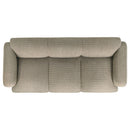 Dorset 2-piece Upholstered Round Track Arm Sofa Set Brown