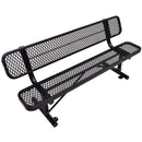 6' Outdoor Steel Bench With Backrest by HouseOfZazla