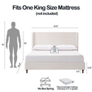 Harper - Tall Headboard Upholstered Bed / High Headboard / Elegant Simplicity / No Box Spring Needed by Unique Piece Furniture
