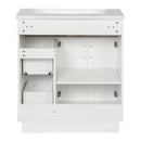 Bathroom Vanity With 2 Doors, 2 Drawers, Adjustable Shelf, Hidden Slides & Soft Close Hinges