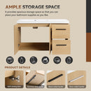 Wall Mounted Floating Bathroom Vanity With Sink, Door & Drawers Modular Cabinet
