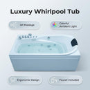 67 in. x 34 in. Acrylic Whirlpool Bathtub with Center Drain by HouseOfZazla