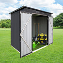 Metal garden sheds 6ftx4ft outdoor storage sheds black without inner foundation(OLD SKU:W135027883)