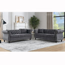 3-seater + 3-seater Combination sofa.Grey Velvet