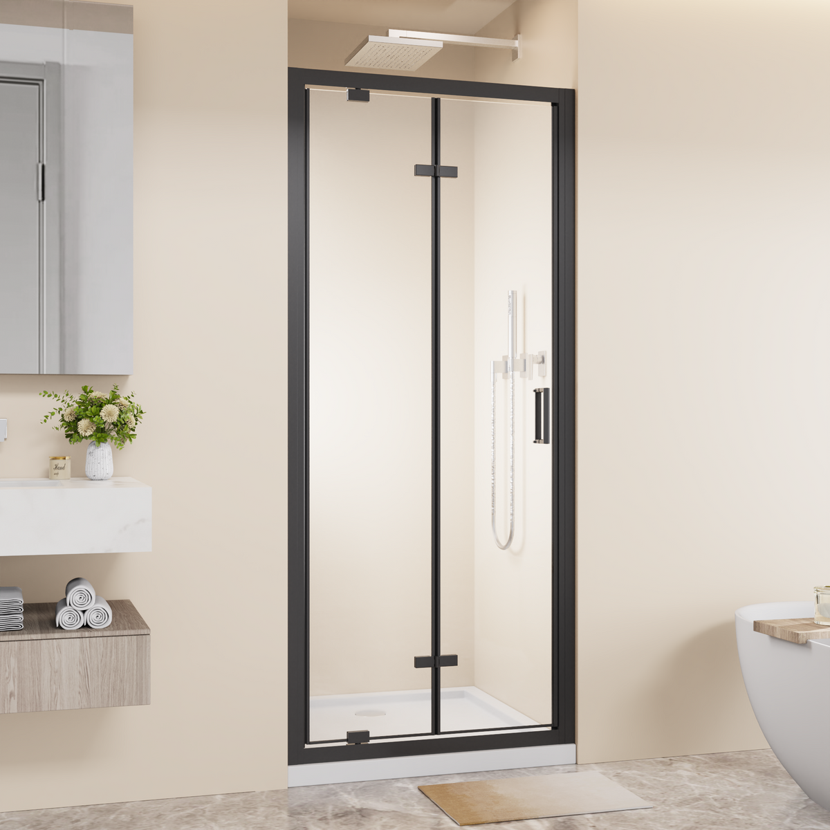 Framed Bi-fold Pivot Shower Door 32"x72", photo 4 of 10