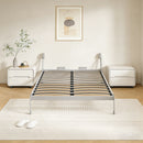 Queen Size Vertical Murphy Wall Cabinet Folding Bed With Automatic Legs - Gray