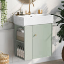 Modern Floating Bathroom Vanity With Ceramic Basin Perfect For Small Bathrooms by Unique Piece Furniture
