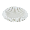 D9.5x2.5' Wavy Sand and Resin Bowl with Textured White Finish by HouseOfZazla