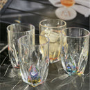 Rainbow Diamond Acrylic Glasses Drinking (Set of 4) Hi Ball 17Oz, Bpa Free Plastic Cocktail Glasses - Clear by HouseOfZazla