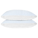 2 Pack Shredded Memory Foam Pillows Adjustable Cool Pillows with Extra Filling Machine Washable Cover for Side Back Stomach Sleepers