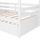 Twin Size Classic House Bed With Twin Size Trundle - White by Unique Piece Furniture