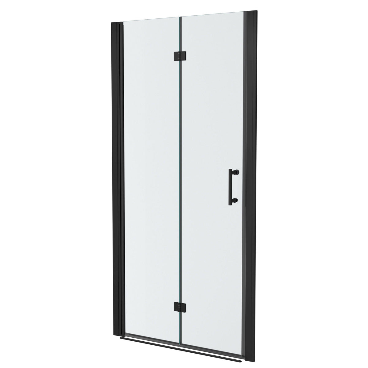 Fold Frameless Shower Door With Tempered Glass