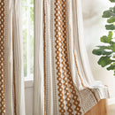 1 PC 50x84' Cotton Printed Window Panel with Chenille Stripe and Lining by HouseOfZazla