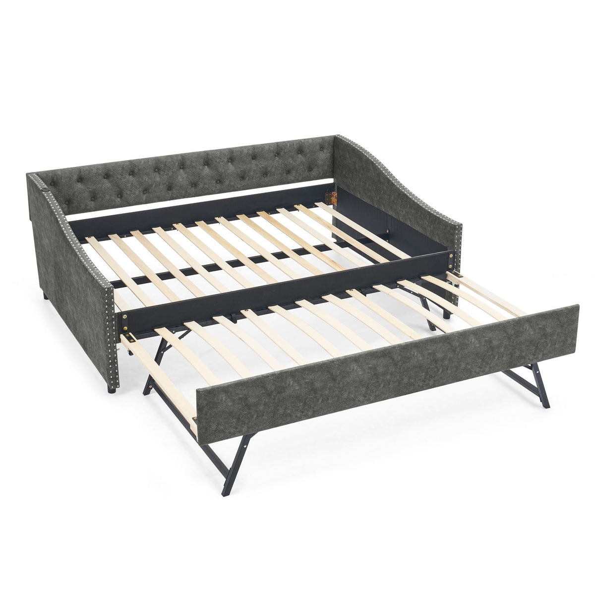 Upholstered Daybed With USB Charging & Pull Out Bed, photo 39 of 40