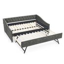 Upholstered Daybed With USB Charging & Pull Out Bed by HouseOfZazla