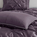 7 Piece Tufted Comforter Set Plum Queen