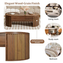 Lift Top Coffee Table With Hidden Compartment, Modern Oval Lift Tabletop For Home Living Room by HouseOfZazla