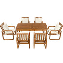 7 Pieces Patio Dining Set Outdoor Dining Table and Chairs