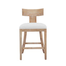 27" Upholstered Counter Stools Set of 2 with Solid Rubber Wood Frame by HouseOfZazla
