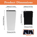 Pack of 2 Square Planters with Automatic Watering System