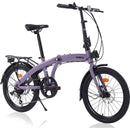 20" Folding Bike Steel Frame 7 Speed City Bike