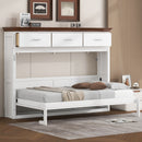 Twin Size Murphy Bed With 3 Drawers - White by Unique Piece Furniture