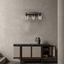 19" Rustic 3-Light Vanity Light, Industrial Bathroom Wall Sconce, Modern Farmhouse Lighting Fixture (No Bulbs)