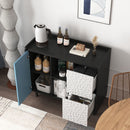 Modern Sideboard Buffet Cabinet With Doors And Unique Panel Styling by HouseOfZazla