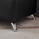 56.7" Bed Bench with Storage Black Leather