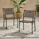 Cast Aluminum Dining Chair With Hand Crafted Details - Bronze