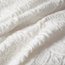 Full/Queen Embroidered Medallion Faux Fur Ultra Plush Comforter Mini Set