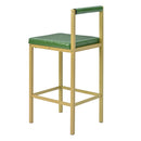 7-Piece Multi-Functional Modern Counter Height Dining Bar Table Set with Open Shelves and 6 Upholstered Stools for Dining Room, Bar and Cafe (White and Green)