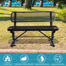 Outdoor Steel Bench With Backrest by HouseOfZazla