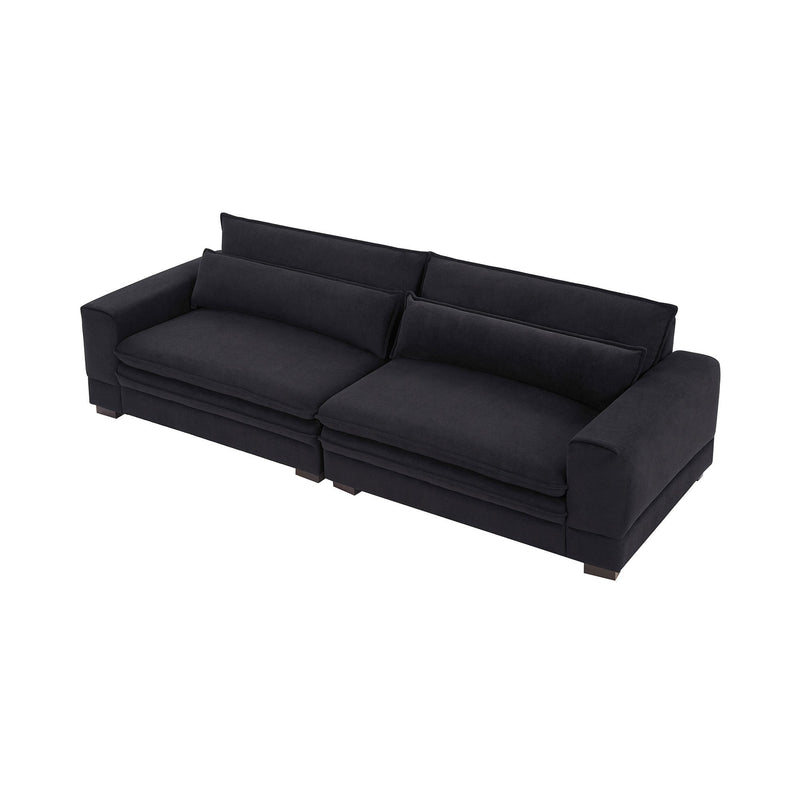 Walker Edison | Black 104" Modern Sofa