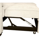 90" Pull Out Sleeper Sofa L-Shaped Couch Convertible Sofa Bed with Storage Chaise, Storage Racks and USB Ports (SG001340AA), Beige